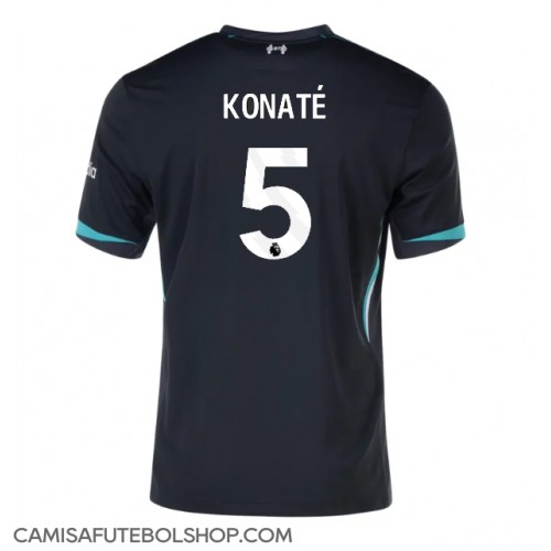 Camisa de time de futebol Liverpool Ibrahima Konate #5 Replicas 2º Equipamento 2024-25 Manga Curta